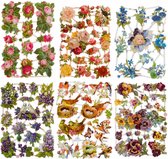 Images de poésie - Série A - 6 feuilles - images - passe-temps - créatif - découpage - artisanat - album avec des Fleurs