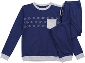 La-V pyjama sets jersey voor jongens met 3D playbutton print Navy 164-170