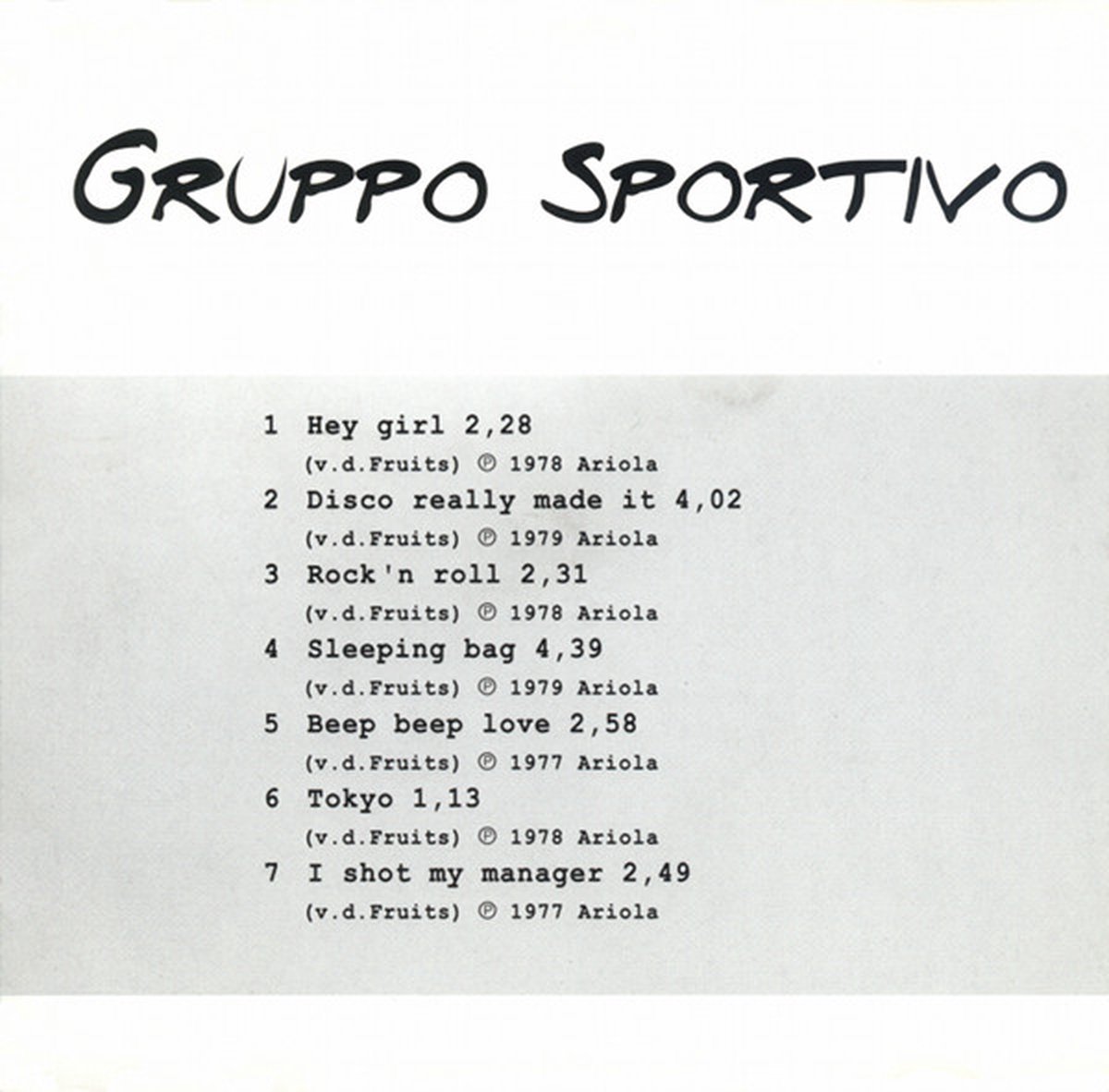 Hey Girl, Gruppo Sportivo | CD (album) | Muziek | bol