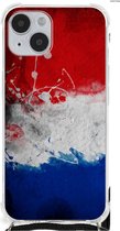 Coque de téléphone iPhone 14 Plus Nice Case avec bord transparent Drapeau néerlandais