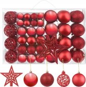 Set de Décorations de Noël - 100 pièces - Rouge