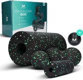 Massagerr® Box – Foamroller Set met Triggerpoint Bal & Duo Massagebal – Massage Roller – Foam Roller – Fascia - Fitness - Massage Set – Incl. Stressbal