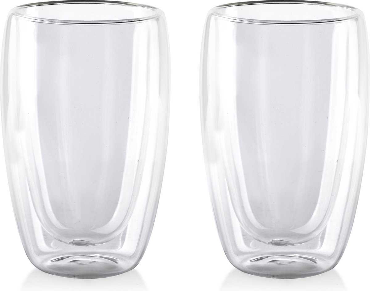 Affekdesign - Set van 2 dubbelwandige/thermische koffie/theeglazen 450ml