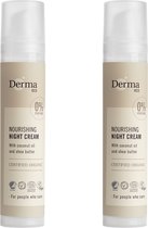 Derma Eco - Crème de Nuit - 2 x 50 ml - Sans Parfum