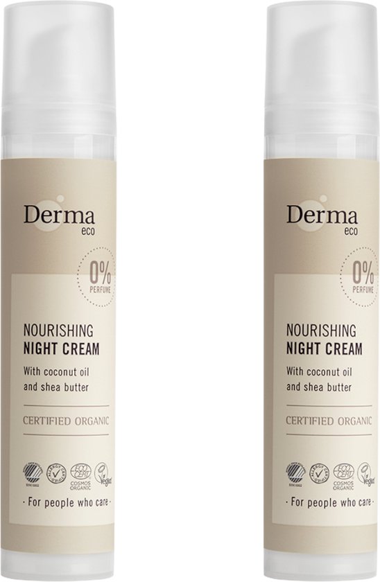 Derma Eco - Nachtcrème - 2 x 50 ml - Parfumvrij