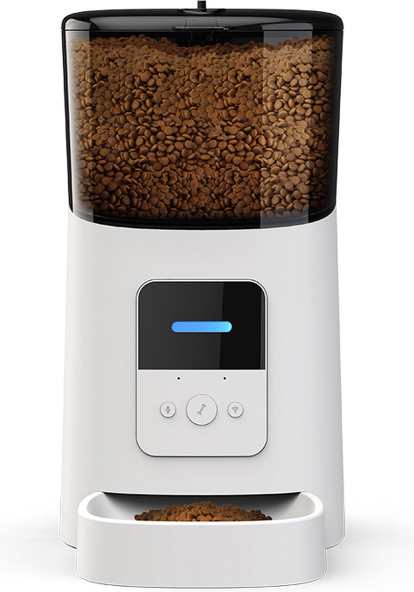 Afbeelding 3 van Lovely Pets – voerautomaat met smartphone besturing – automatisch voerbak – automatisch voedingsschema; plan vaste eetmomenten – voerbak voor kat en hond – inhoud 6L - wit