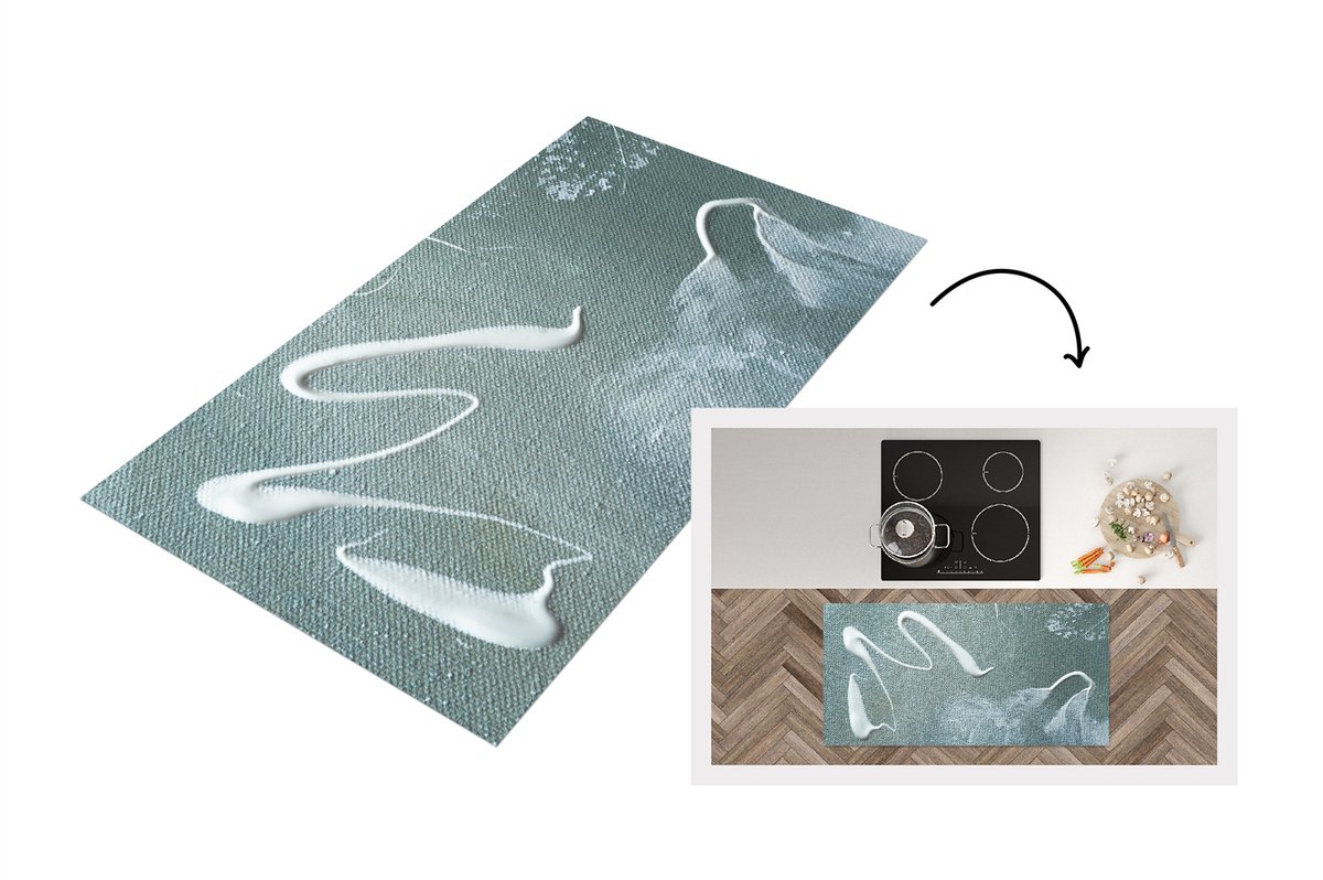KitchenYeah Keukenloper - Loper keuken - Acrylverf - Design - Abstract - 120x60 cm - Keukenloper vinyl Multicolor