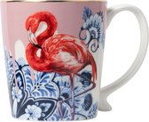 Heinen Delfts Blauw - Mok 'Mandala Flamingo'