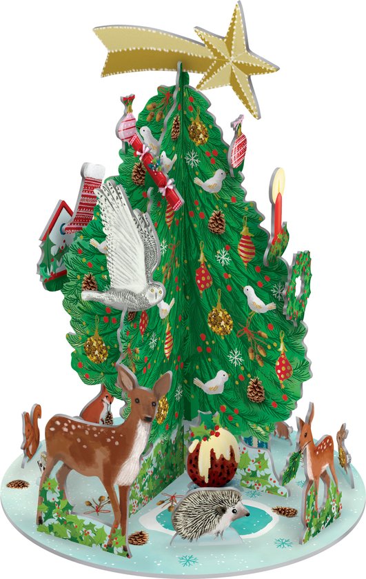 Bouwplaat Decoratie Pop & Slot Kerstboom Heart of the Forest bol