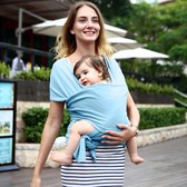 Baby Draagzak – Lichtblauw – Baby Carrier voor Baby en Peuter – Baby Sling – 95% Katoen & 5% Spandex