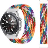Voor Garmin VivoActive 3 nylon gevlochten elasticiteitsvervanging riem horlogeband, maat: 145mm (regenboog)