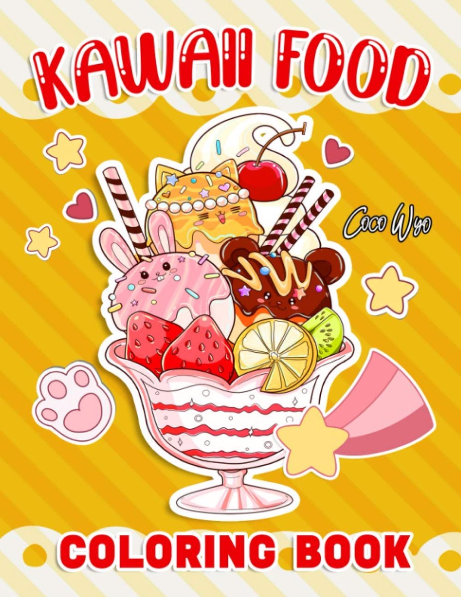 Kawaii Food Coloring Book - Coco Wyo - Kleurboek voor volwassenen | bol