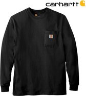 Carhartt - Pocket T-Shirt lang mouw - Heren - Zwart - Maat S (valt als M)