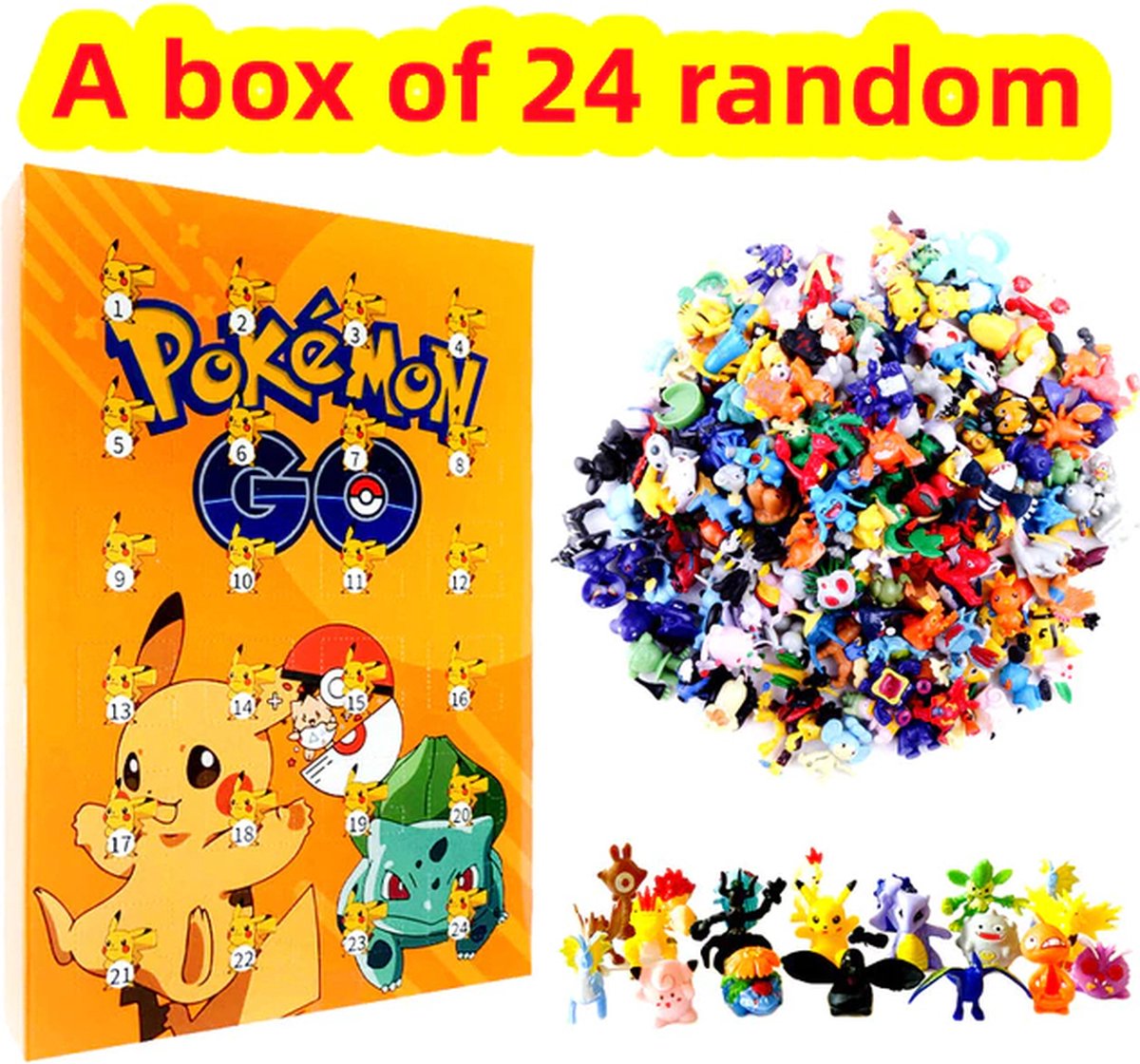 Pokemon adventskalender - Pikachu - Pokemon speelgoed - Feestdagen