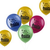 Sinterklaas Welkom Sint en Piet ballonnen kleurenmix 6x stuks 33 cm - Sinterklaas feestballonnen