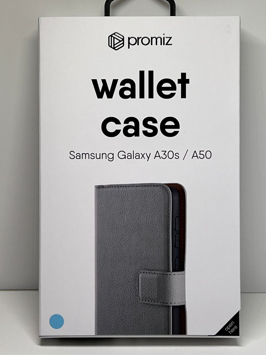 Promiz - Wallet Case - Gray - for Samsung Galaxy A30s & Galaxy A50