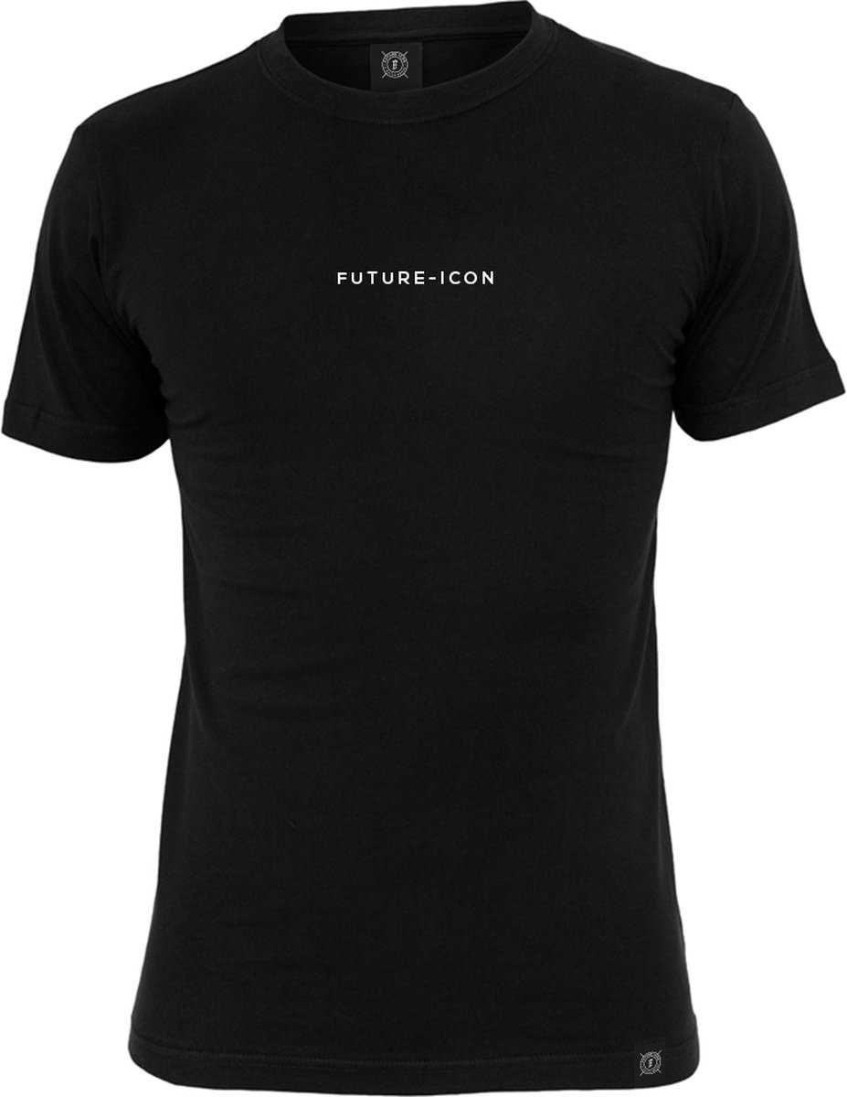 Future-Icon T-shirt Zwart met 3D Rubber Print