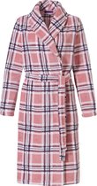Dames badjas roze – zacht fleece – warm – ruitpatroon – Pastunette – maat XL (48/50)