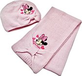 Disney Minnie Mouse - Winterset - Muts en Sjaal - Roze - maat 54 cm