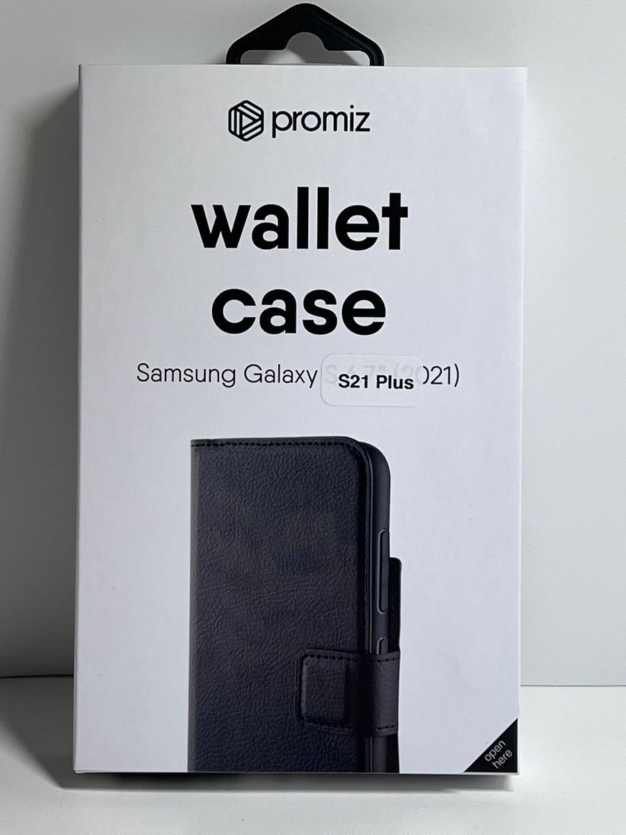Promiz - Wallet Case - Black - For Samsung Galaxy S21 Plus +