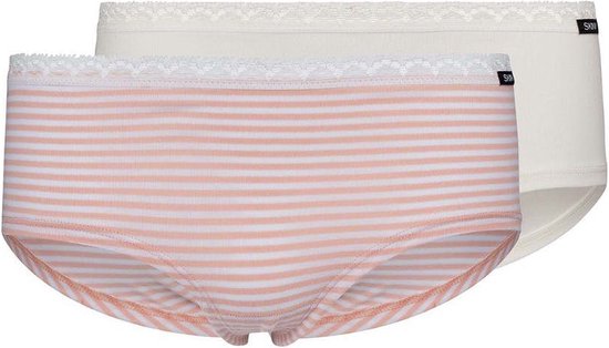 Skiny Korte short - 2 Pack 2576 Cream/Pink - maat 140 (140) - Meisjes Kinderen - Katoen/elastaan- 030006-2576-140