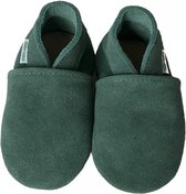 Chaussures bébé en daim vert foncé de Bébé-Slofje taille 16/17 - 0-6 mois