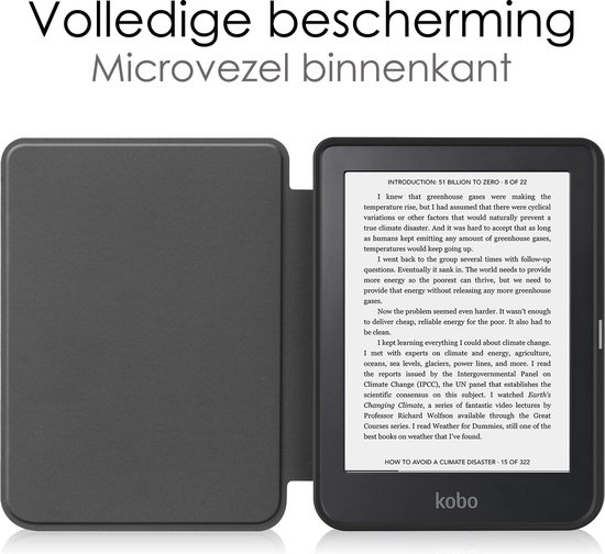 Hoes Geschikt voor Kobo Clara 2E Hoesje Bookcase Cover Book Case Hoes Sleepcover - Donkergroen van Copperrah — afbeelding 5