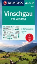 KOMPASS WK-Set 670 Wandelkaart  Vinschgau, Val Venosta (3 Karten) 1:25.000