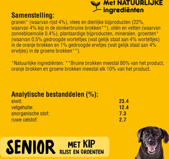 Pedigree - Senior - Droogvoer Hondenbrokken - Kip - 13kg - Pedigree