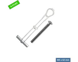 CELO universele hollewandplug - Met schroef M5 x 62 - 8 STUKS