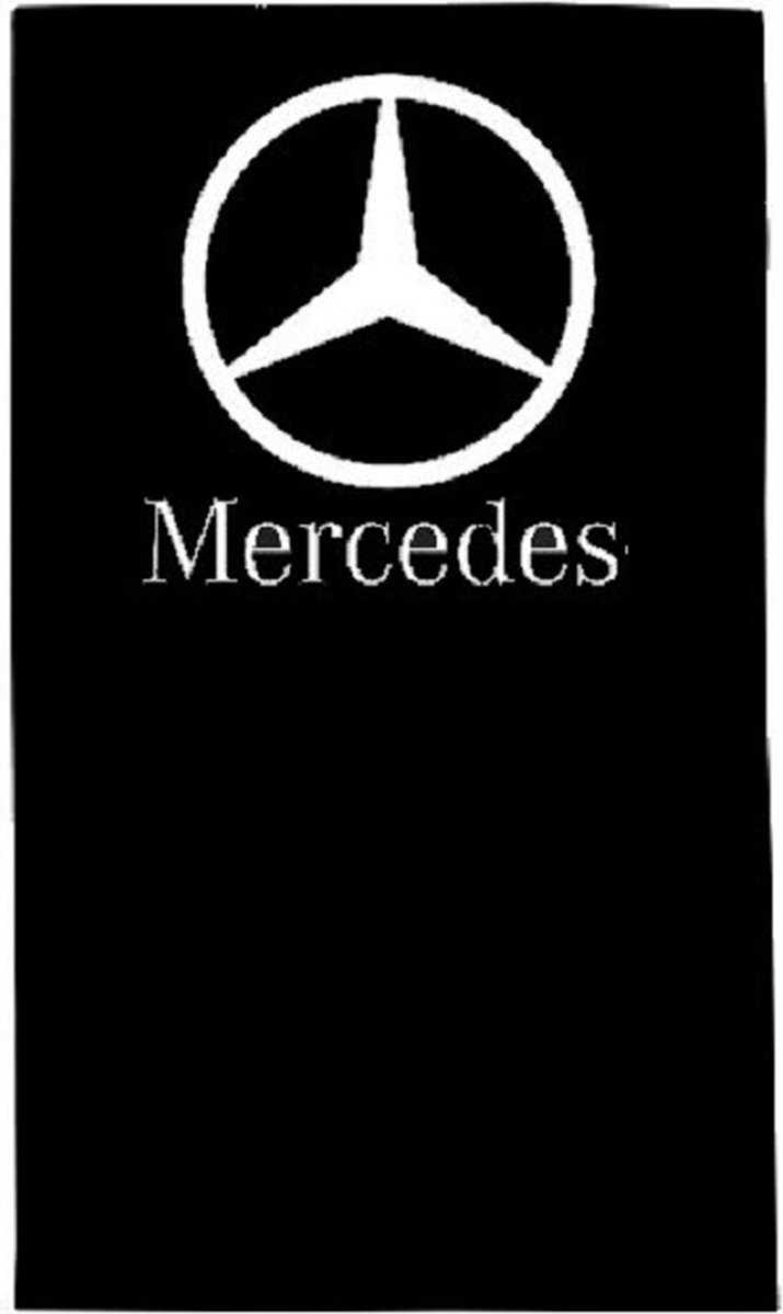 badlaken met Mercedes logo - zwart - Mercedes