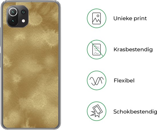Coque de téléphone compatible avec Xiaomi 11T - Or - Peinture - Abstrait - Coque en Siliconen