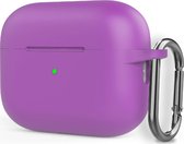 Mobigear Hoesje geschikt voor Apple AirPods Pro 2 Hoesje Flexibel Siliconen | Mobigear Colors - Paars