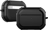 Mobigear Hoesje geschikt voor Apple AirPods Pro 2 Shockproof Hardcase Hoesje | Mobigear Slim Armor - Zwart