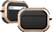 Mobigear - Hoesje geschikt voor Apple AirPods Pro 2 Shockproof Hardcase Hoesje | Mobigear Slim Armor - Goud