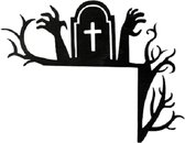 LBM Halloween deurhaak kerkhof - zwart