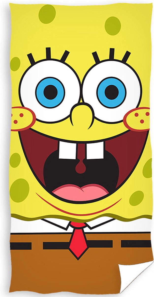 SpongeBob Squarepants Strandlaken, Face - 70 x 140 cm - Katoen