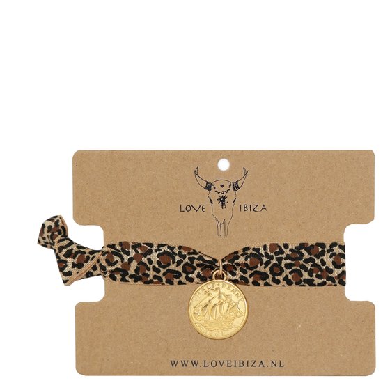Ibiza armbandje leopard coin