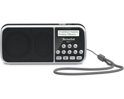 TechniSat VIOLA 3 – draagbare DAB+-radio, FM, LCD-scherm, accu, hoofdtelefoonaansluiting, USB, Aux-ingang, LED-zaklamp, favorietenlijst, klein, draagbaar, luidspreker van 1 watt RMS