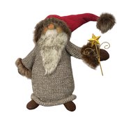 Wichtel - Kerst - Furry beard met ster in de hand - 40 cm