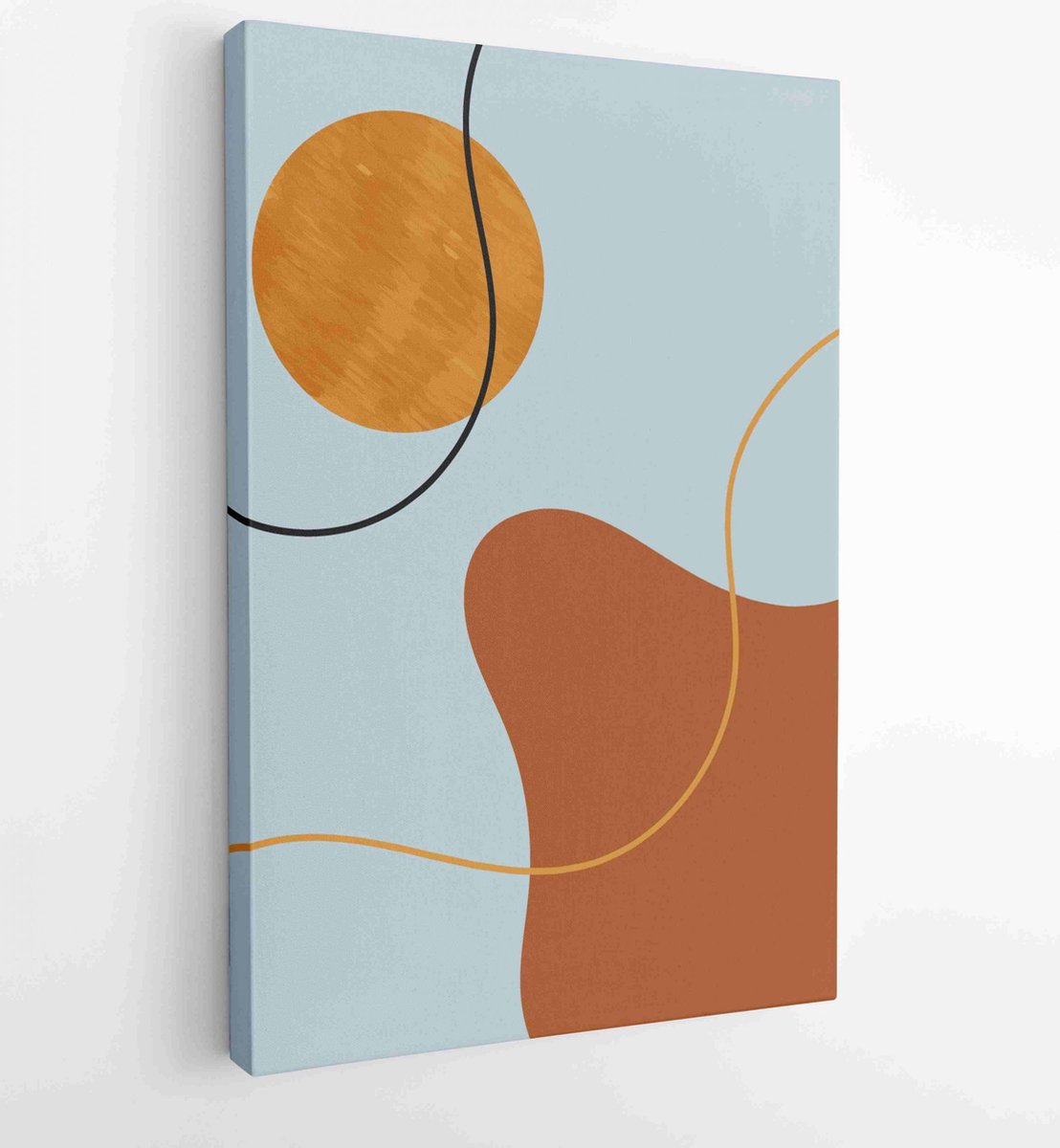 Abstract | Water | Schilderij Zee | Golven Schilderij | Strand Poster | Marineblauw - Sfeer aan de Muur