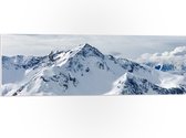 WallClassics - PVC Schuimplaat- Sneeuw op Hoge Bergen - 90x30 cm Foto op PVC Schuimplaat