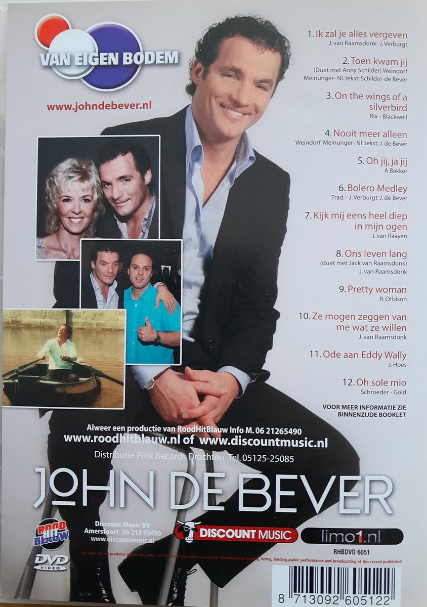 John De Bever Nooit Meer Alleen (DVD), John De Bever DVD John De Bever Nooit Meer Alleen (DVD), John De Bever DVD