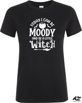 Klere-Zooi - Moody Little Witch - Zwart Dames T-Shirt - XXL
