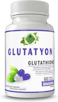 Glutathione Extract Capsule - 60 Capsules - Krachtige Antioxidant - 1 CAPSULE 1000 MG EXTRACT - Zuivert het Lichaam van Giftige Stoffen, Zware Metalen - Ondersteunt de Immuniteit - 60.000 mg Kruidenextract - Geen Toevoegingen - Beste Kwaliteit