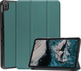 Case2go - Tablet hoes geschikt voor Nokia T20 (2021) - 10.4 Inch - Tri-Fold Book Case - Donker Groen