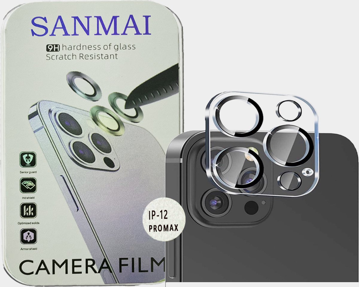 iPhone 12 Pro Max Camera Lens Screen protector Geschikt voor iPhone 12 Pro Max - 2 Stuks