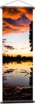 WallClassics - Affiche Textile - Crépuscule sur les eaux - 40x120 cm Photo sur Textile