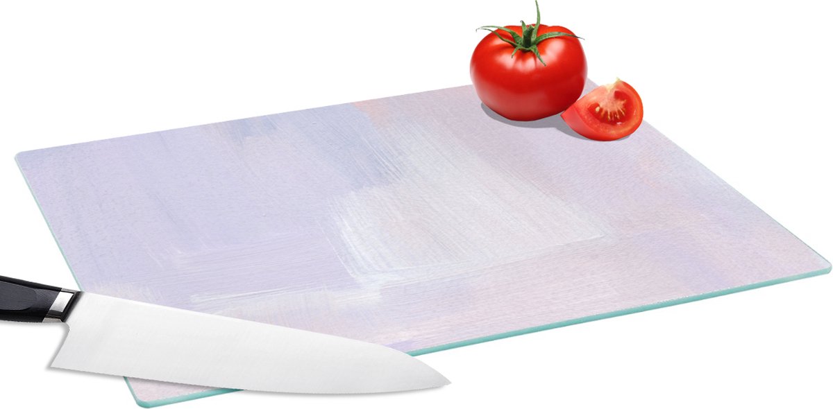 Glazen Snijplank - 39x28 - Pastel - Verf - Design - Snijplanken Glas