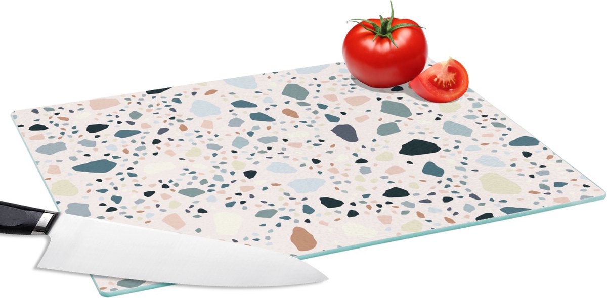 Glazen Snijplank - 39x28 - Marmer - Stenen - Patronen - Snijplanken Glas